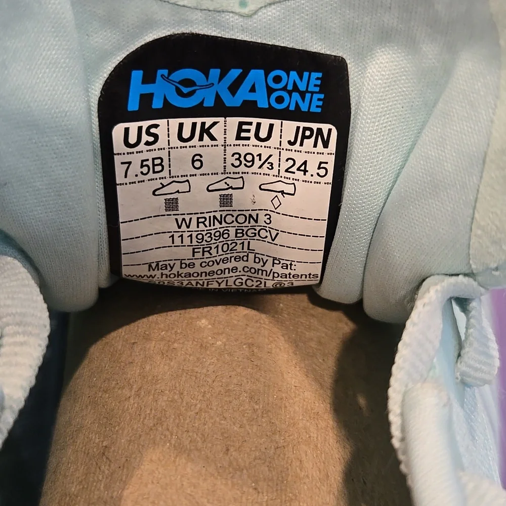 HOKA ONE ONE RINCON 3. SIZE 7.5 B. - Picture 5 of 12